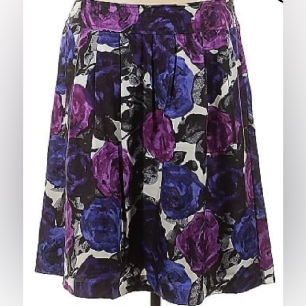 MICHAEL Michael Kors Purple Floral A-Line Skirt